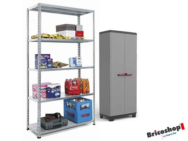 Scaffale 5 Ripiani Regolabile Honey-Can-Do 158 Kg | Acciaio Cromato Con Ruote